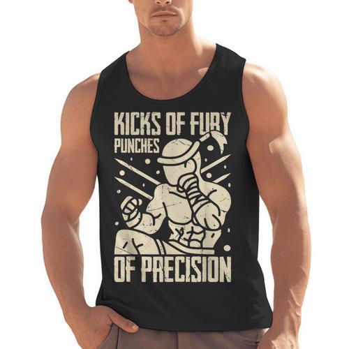 Kicks Of Fury Punches Of Precision Muay Thai Men Tank Top - Nak Muay Co.