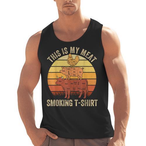 This Is My Meat Smoking Tee BBQ Dad Barbeque Smoker Men Tank Top - BBQ Dad Merch