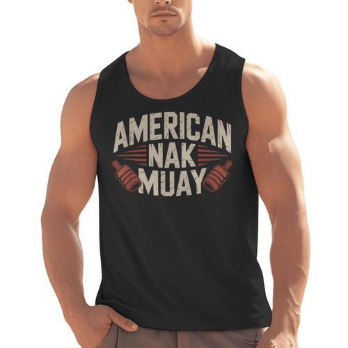 Muay Thai American Nak Fighter Identity Boxing Proud Sport Men Tank Top - Nak Muay Co.