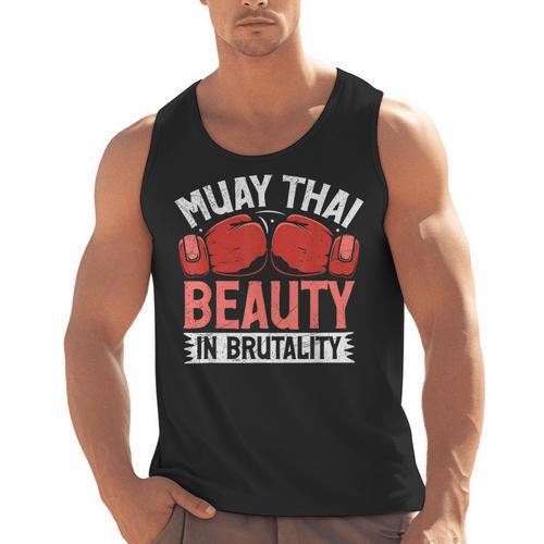 Muay Thai Beauty In Brutality Muay Thai Men Tank Top - Nak Muay Co.