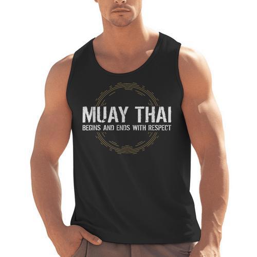 Muay Thai Begins And Ends With Respect Martial Arts Men Tank Top - Nak Muay Co.