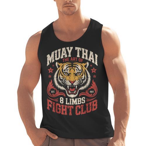 Muay Thai Fighter Tiger 8 Limbs Thai Boxing Men Tank Top - Nak Muay Co.