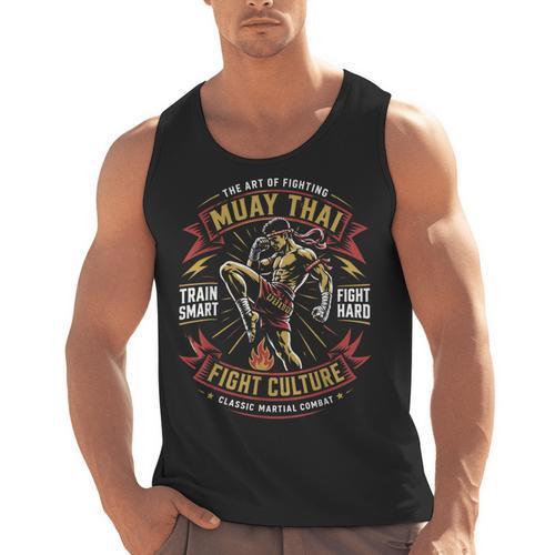 Muay Thai Fighter Training Thai Boxing Coach Men Tank Top - Nak Muay Co.
