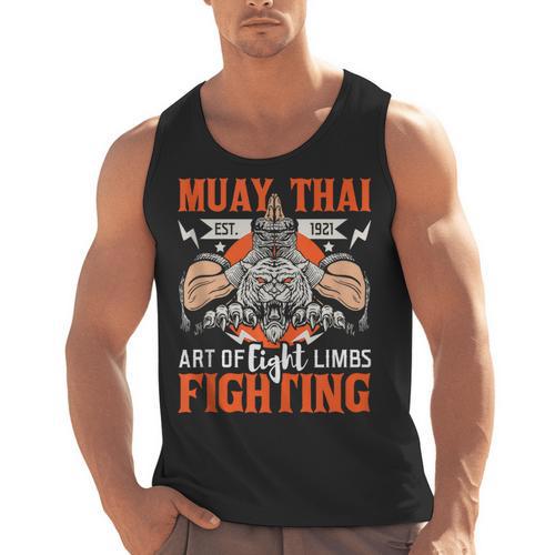 Muay Thai Fighting MMA Thai Boxing Mixed Martial Arts Men Tank Top - Nak Muay Co.