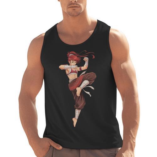 Muay Thai Girl Anime Japan Thaiboxer Kickboxing Muay Thai Men Tank Top - Nak Muay Co.