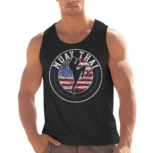 Muay Thai Kickboxing Vintage Men Tank Top - Nak Muay Co.