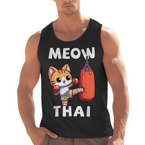Muay Thai Meow Thai Thai Boxing For Boys Muay Thai Cat Men Tank Top - Nak Muay Co.
