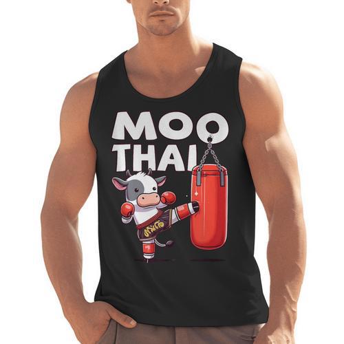 Muay Thai Moo Thai Thai Boxing For Youth Muay Thai Cow Men Tank Top - Nak Muay Co.