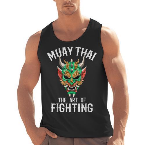 Muay Thai Oni Mask Thai Boxing And Kickboxing Men Tank Top - Nak Muay Co.