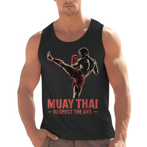Muay Thai Respect The Art Martial Arts Kickboxing MMA Men Tank Top - Nak Muay Co.