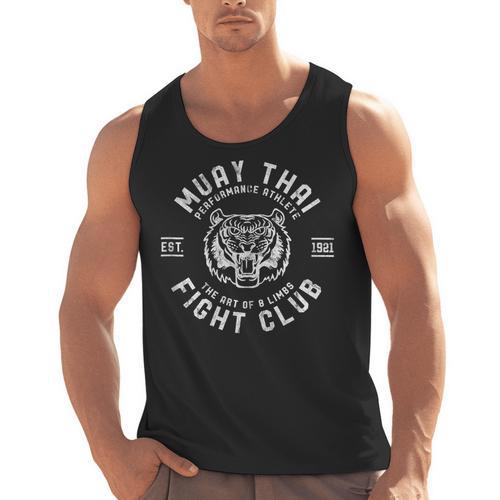 Muay Thai Street Fight Club MMA Tiger Kick Boxing Club Men Tank Top - Nak Muay Co.