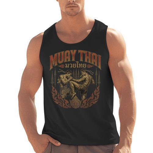Muay Thai Vintage Thai Boxing Warrior Art Of 8 Limbs Men Tank Top - Nak Muay Co.