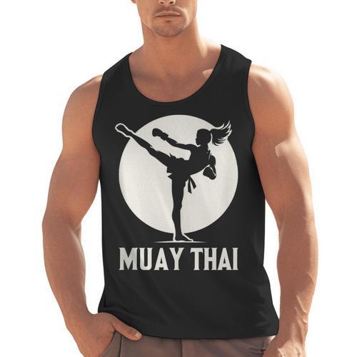 Muay Thai Woman Image Men Tank Top - Nak Muay Co.