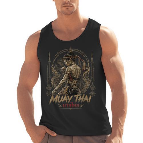 Old School Muay Thai Student Thai Boxing Fighter Men Tank Top - Nak Muay Co.