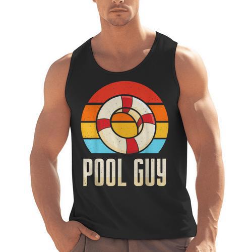 Pool Guy Swimming Attendant Attendants Rescuer Men Tank Top - SwimGear Co