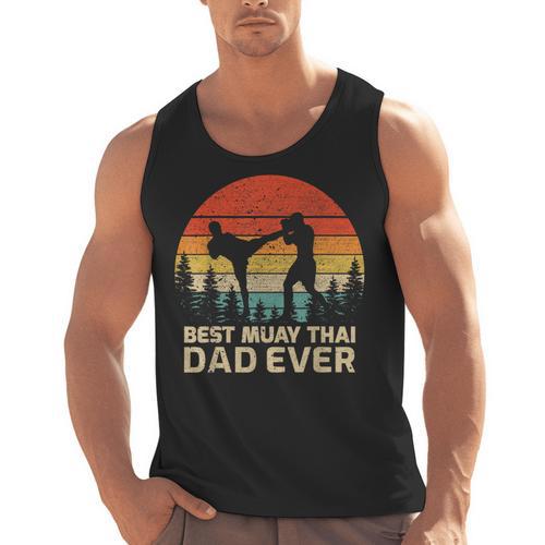 Retro Vintage Best Muay Thai Dad Ever Father's Day Men Tank Top - Nak Muay Co.