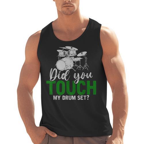 Rock Musical Instrument Band Drummer Drum Kit Men Tank Top - Downbeat Supply