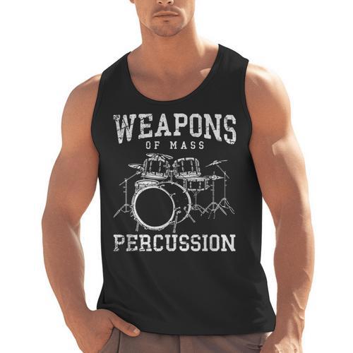 Rock Musician Drummer Drum Kit Men Tank Top - Downbeat Supply
