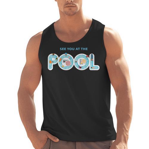 See You At The Pool Summer Swimming Pool Men Tank Top - SwimGear Co