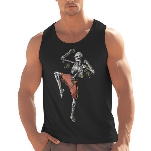 Skeleton Muay Thai Boxing Karate Kickboxing Martial Arts Men Tank Top - Nak Muay Co.