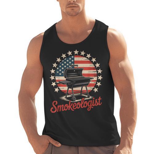 Smokeologist Grilling BBQ Dad Men Tank Top - BBQ Dad Merch