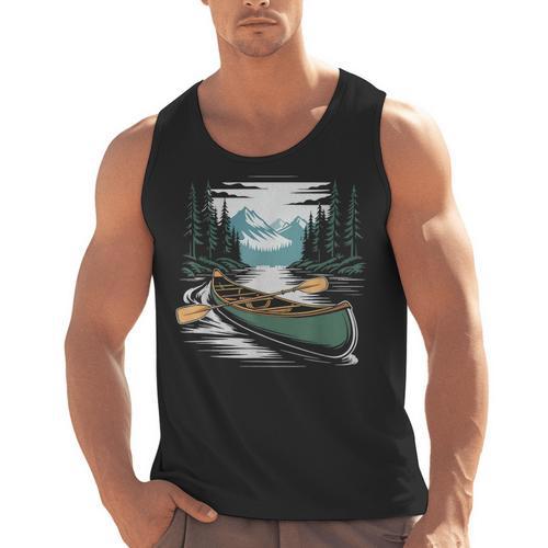 Solo Canoe Tourer Who Knows Every Rapid Campsite Portage Men Tank Top - Paddle Life