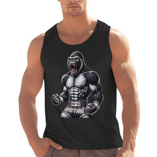 Strong Muay Thai Gorilla Thai Boxing And Fighting Men Tank Top - Nak Muay Co.