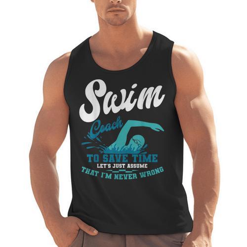 Swim Coach Swimming Lesson Sport Professional Instructor Men Tank Top - SwimGear Co
