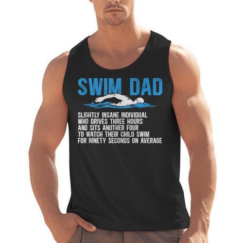 Swim Dad Definition Swimming Dad Of A Swimmer Father Men Tank Top - SwimGear Co