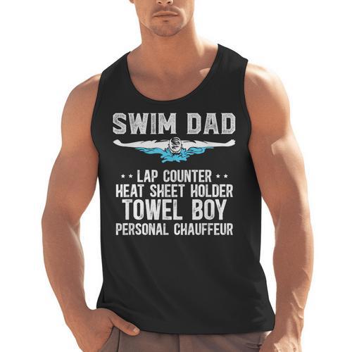 Swim Dad Definition Swimming Dad Of A Swimmer Dad Men Tank Top - SwimGear Co