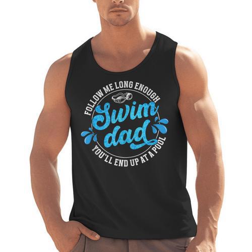 Swim Dad Dad Of A Swimmer Dad Swimming Father Men Tank Top - SwimGear Co
