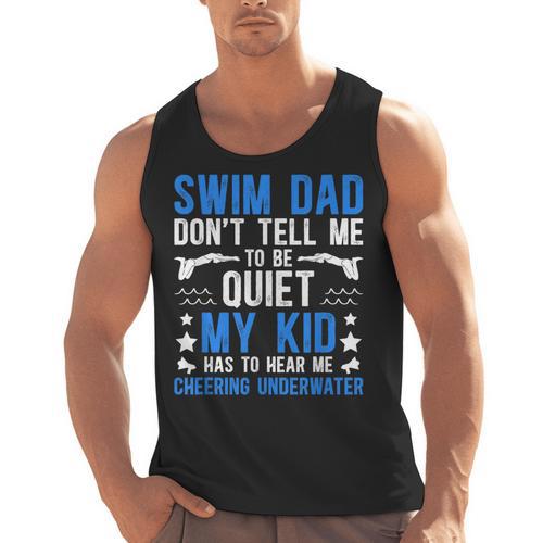 Swim Dad Swimming Dad Of A Swimmer Dad Swim Father Men Tank Top - SwimGear Co
