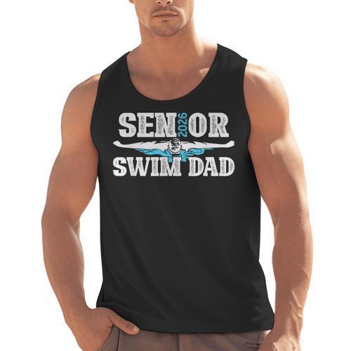 Swim Senior Dad 2026 Proud Swimming Senior Father 2026 Men Tank Top - SwimGear Co