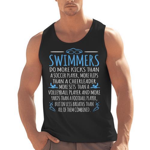 Swimmers Facts Swimming Swim Coach Men Women Graphic Small Men Tank Top - SwimGear Co