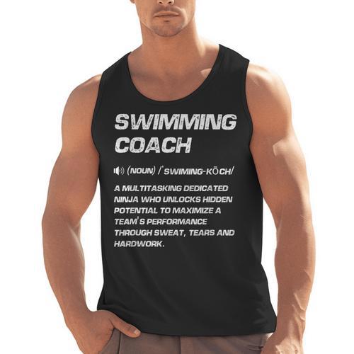 Swimming Coach Definition Swimming Instructor Men Tank Top - SwimGear Co