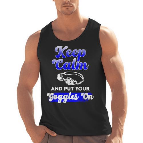 Swimming Goggles Saying Swim Team Gear Men Tank Top - SwimGear Co