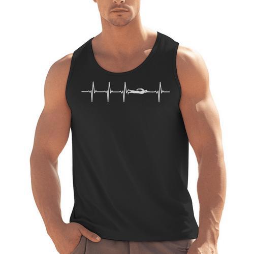 Swimming Heartbeat For Swimmers Small Men Tank Top - SwimGear Co