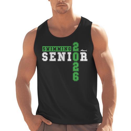 Swimming Senior Night Swim Senior 2026 Graduation 33 Men Tank Top - SwimGear Co