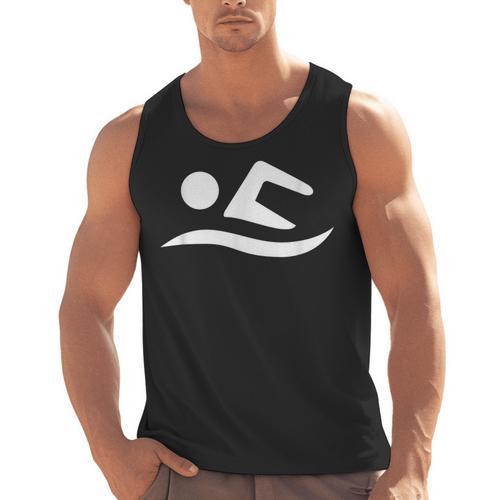 Swimming Silhouette Logo Men Tank Top - SwimGear Co