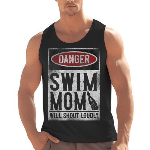 Swimming Swimmer DANGER Swim Mom Men Tank Top - SwimGear Co