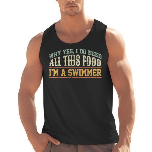 Swimming Swimmer Eating Swim Men Tank Top - SwimGear Co