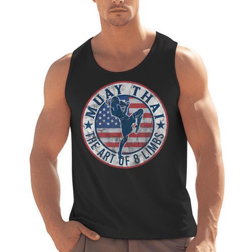 Vintage Muay Thai Karate Boxing Mixed Martial Arts Men Tank Top - Nak Muay Co.