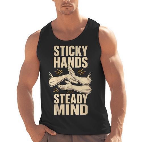 Women's Sticky Hands Steady Mind Muay Thai Boxing Men Tank Top - Nak Muay Co.