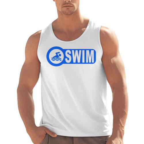 2 Sided Print Swimming Teacher Swim Instructor Swim Lessons Men Tank Top - SwimGear Co