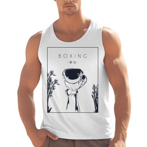 Boxing Chinese Hanzi Muay Thai Kickboxer Fan Boxing Men Tank Top - Nak Muay Co.