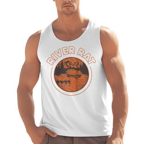 Canoe Canoeing Retro River Rat Raglan Baseball Tee Men Tank Top - Paddle Life