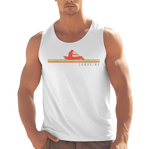 Canoe Canoeing Retro Vintage Canoeing Men Tank Top - Paddle Life