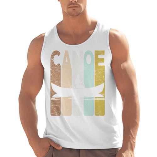 Canoe Vintage Canoeing Retro Canoe Paddling Premium Tri-Blend Men Tank Top - Paddle Life