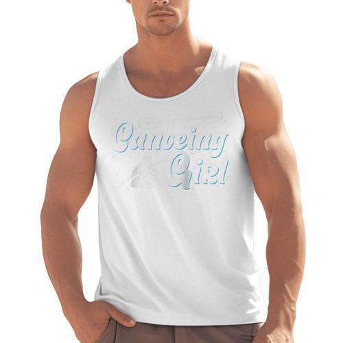 Canoeing Girl Raglan Baseball Tee Men Tank Top - Paddle Life