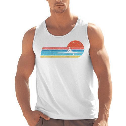 Canoes-Rowing Canoe-Rower Canoeing-Canoeist Vintage Canoes Raglan Baseball Tee Men Tank Top - Paddle Life